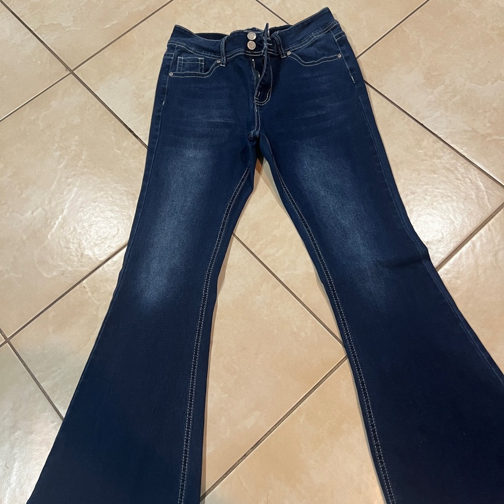 BAMBOO Deep Indigo Flare Jeans